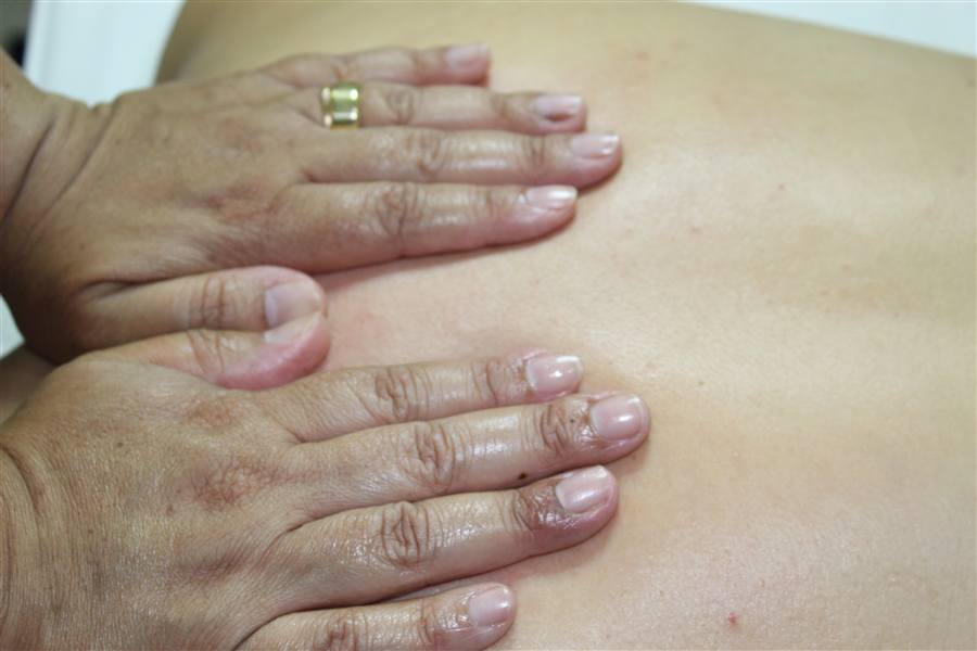 Foto real de massagem relaxante